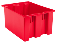 23-1/2 x 19-1/2 x 13'' - Red Nest-Stack-Tote Box - Industrial Tool & Supply