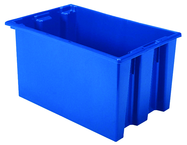 23-1/2 x 15-1/2 x 12'' - Blue Nest-Stack-Tote Box - Industrial Tool & Supply