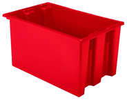 23-1/2 x 15-1/2 x 12'' - Red Nest-Stack-Tote Box - Industrial Tool & Supply