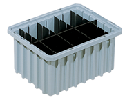 20-1/8 x 14-7/8 x 7-7/16'' - Gray Akro-Grid Stackable Containers - Industrial Tool & Supply