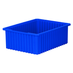 20-1/8 x 14-7/8 x 7-7/16'' - Blue Akro-Grid Stackable Containers - Industrial Tool & Supply