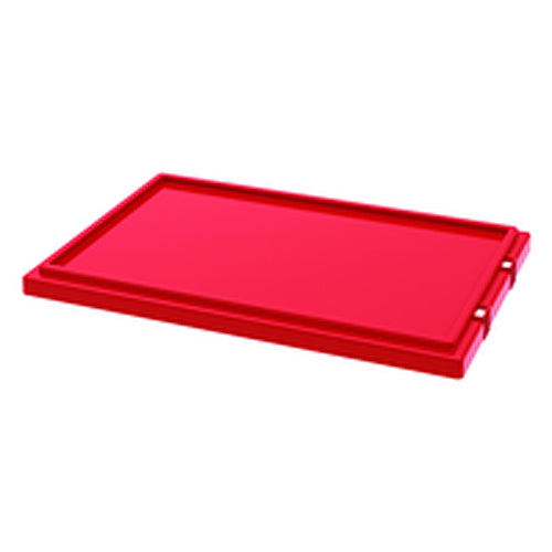 Red Lid for use with Akro Nest-Stack Tote 35–240 - Industrial Tool & Supply