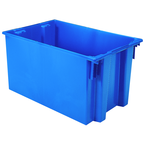 29-1/2 x 19-1/2 x 15'' - Blue Nest-Stack-Tote Box - Industrial Tool & Supply