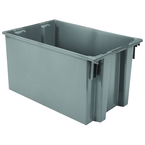 29-1/2 x 19-1/2 x 15'' - Gray Nest-Stack-Tote Box - Industrial Tool & Supply