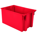 29-1/2 x 19-1/2 x 15'' - Red Nest-Stack-Tote Box - Industrial Tool & Supply