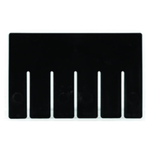 6-Pack - Black - Long Bin Dividers for use with Akro-Grid Container 33-105 - Industrial Tool & Supply