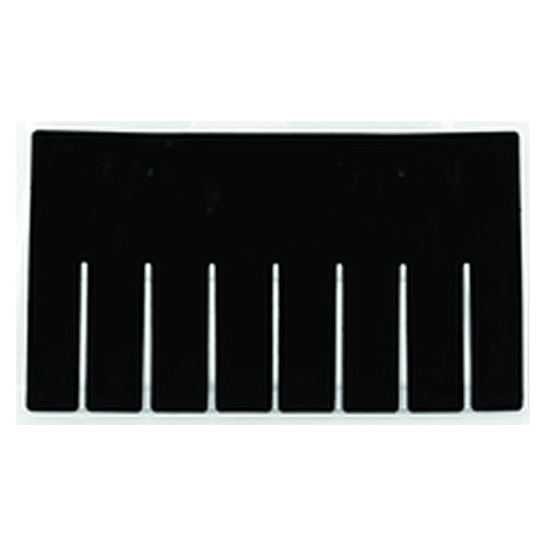 6-Pack - Black - Short Bin Dividers for use with Akro-Grid Container 33-166 - Industrial Tool & Supply