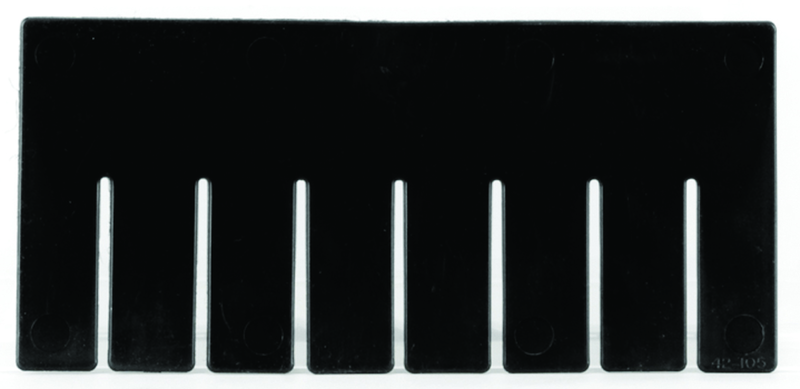 Black 6-Pack Long Bin Dividers for use with Akro-Grid Container 33-228 - Industrial Tool & Supply