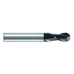 8mm Dia. - 59mm OAL - Solid CBD AlTiN-2 FL - Ball Nose EM - - For Hard Material - Industrial Tool & Supply