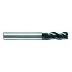 12mm Dia. x 83mm Overall Length 3-Flute Square End Solid Carbide SE End Mill-Round Shank-Center Cut-AlCrN - Industrial Tool & Supply
