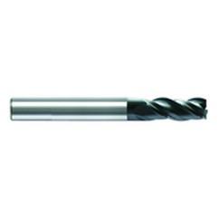 7.5mm Dia. x 63mm Overall Length 3-Flute Square End Solid Carbide SE End Mill-Round Shank-Center Cut-AlCrN - Industrial Tool & Supply