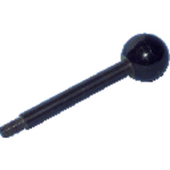 Plastic Ball Knob with Shaft - 1/4″–20 Thread Size, 3 1/2″ Handle Length, 3/8″ Thread Length - Industrial Tool & Supply