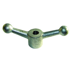 Cast Iron Ball Handles - Blank Hole, 8″ Width, 2 15/16″ Overall Height, 1 3/4″ Hub Height - Industrial Tool & Supply