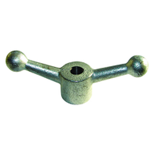 Cast Iron Ball Handles - 1/2″–13 Threaded Hole, 4 3/4″ Width, 2 1/4″ Overall Height, 1 3/8″ Hub Height - Industrial Tool & Supply