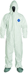 Tyvek® White Zip Up Coveralls w/ Attached Hood & Boots - Large (case of 25) - Industrial Tool & Supply