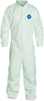 Tyvek® White Collared Zip Up Coveralls w/ Elastic Wrist & Ankles - 2XL (case of 25) - Industrial Tool & Supply