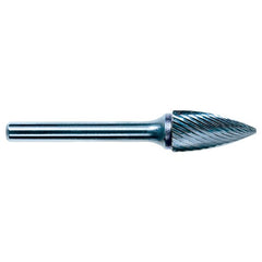 6.4mm EdgeHog Tree Shape Pointed End Miniature Carbide Bur SG-51M-D Std Alt. Diamond(Double) - Industrial Tool & Supply