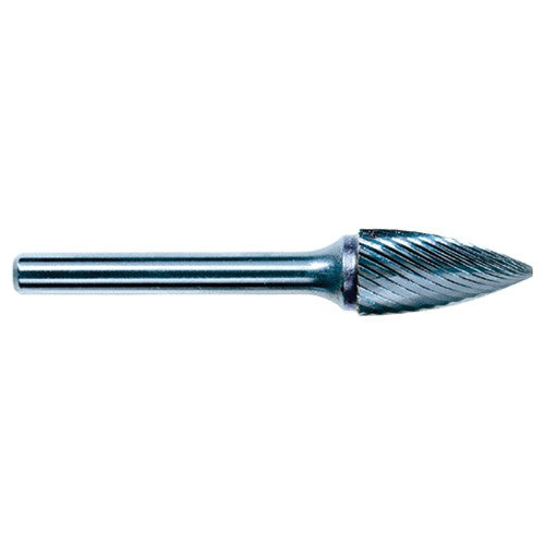 3mm EdgeHog Tree Shape Pointed End Miniature Carbide Bur SG-42M-F Fine - Industrial Tool & Supply
