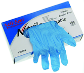 4 Mil Blue Powder Free Nitrile Gloves - Size Large (box of 100 gloves) - Industrial Tool & Supply