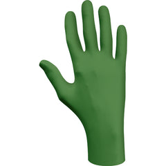 ‎Biodegradable Disposable nitrile w/EBT powder-free low-modulus 100%-nitrile 9-1/2″ 4-mil smooth green/large - Industrial Tool & Supply
