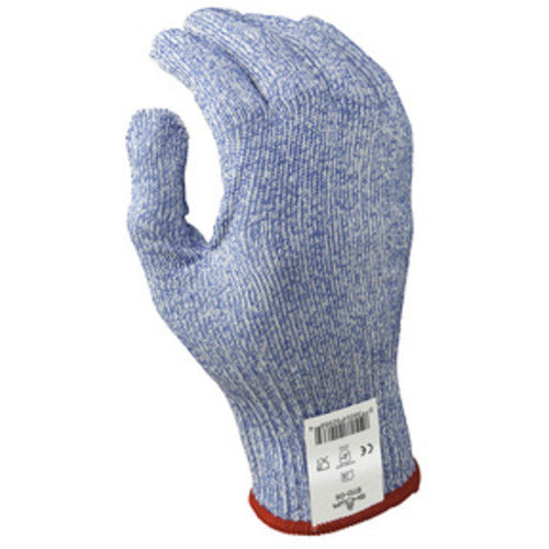Cut resistant 10-gauge seamless wire free knit HPPE blue/white ambidextrous ANSI CUT LEVEL 5/extra small - Industrial Tool & Supply