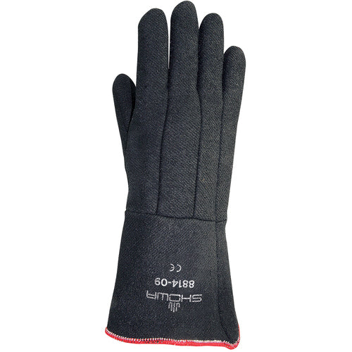 Insulated non woven heat resistant 14″ long black proprietary textured coating intermittent heat up to 500 degree F/small - Industrial Tool & Supply