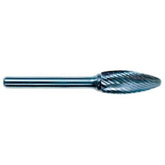 3mm EdgeHog Flame Miniature Carbide Bur SH-41L76M 76mm OAL Standard - Industrial Tool & Supply