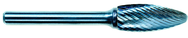 1/2 EdgeHog Flame Carbide Bur SH-5L6 Standard Alt Diamond (Double) 6" Shk Lgth - Industrial Tool & Supply