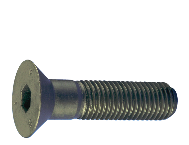 M5 - .80 x 8 - Black Finish Heat Treated Alloy Steel - Cap Screws - Flat Head - Industrial Tool & Supply