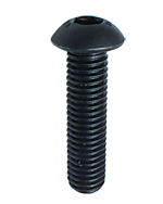 M6 - 1.00 x 20 - Black Finish Heat Treated Alloy Steel - Cap Screws - Button Head - Industrial Tool & Supply