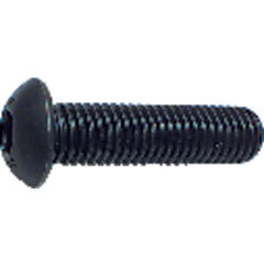 M6-1.00 × 12 mm - Black Finish Heat Treated Alloy Steel - Cap Screws - Button Head - Industrial Tool & Supply