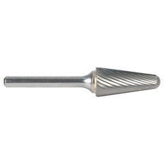 3mm EdgeHog Conical Radius End Miniature Carbide Bur SL-42L76M 76mm OAL Standard - Industrial Tool & Supply