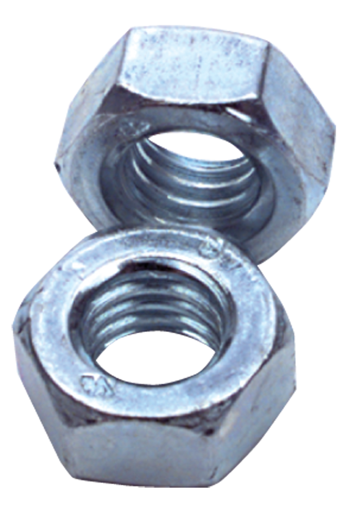 M18-2.50 - Zinc / Bright - Finished Hex Nut - Industrial Tool & Supply