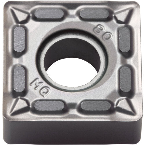 SNMG 431 MQ PR015S, 1/64″ Corner Radius, 3/16″ Thick, 1/2″ Inscribed Circle, MEGACOAT HARD, 90 Degree Square, Turning Indexable Insert