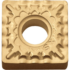 SNMG 432 XS CA025P, 1/32″ Corner Radius, 3/16″ Thick, 1/2″ Inscribed Circle, TiCl2O3/TiN, 90 Degree Square, Turning Indexable Insert