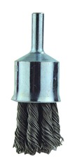 1" Diameter - 1/4" Shank - .006 Wire - End Brush - Industrial Tool & Supply