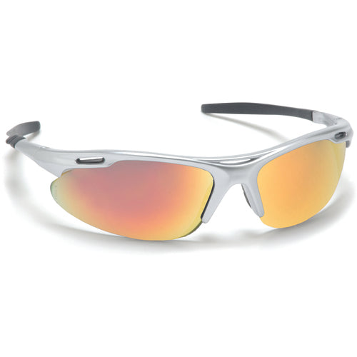 Safety Glasses - Avante, Silver Frame, Ice Org Mirror Lens - Industrial Tool & Supply