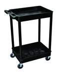 Utility Cart 2 Tub Shelves - 24" x 18" x 37-1/4" - Industrial Tool & Supply