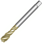 T300-XM100DB-M12X100C150 CoroTap 300 Cutting Tap with Sprial Flute MF 12x1 (uncoated) Bright - Industrial Tool & Supply