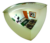8" Inspection Convex Mirror With Handle & Light - Industrial Tool & Supply