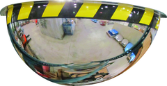 36" Half Dome Mirror-Safety Border - Industrial Tool & Supply