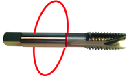 M10 x 1.5 Dia. - D6 - 3 FL - Std Spiral Point Tap - Red Ring - Industrial Tool & Supply