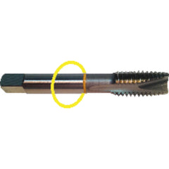 ‎M2.5 x .45 Dia-D3-2 FL-Std Spiral Point Tap - Yellow Ring - Industrial Tool & Supply