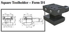 VDI Square Toolholder - Form D1 - Part #: CNC86 41.3020 - Industrial Tool & Supply