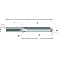 25010S-100L Spade Blade Holder - Straight Flute- Series 1 - Industrial Tool & Supply