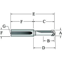 22010S-075L Spade Blade Holder - Straight Flute- Series 1 - Industrial Tool & Supply