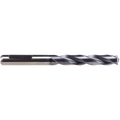 #12 Dia. × 6 mm Shank × 44 mm Flute Length × 82 mm OAL, 140°, TiAlN-TA14, 2 Flute, Coolant Thru, HE Solid Carbide Drill - Industrial Tool & Supply