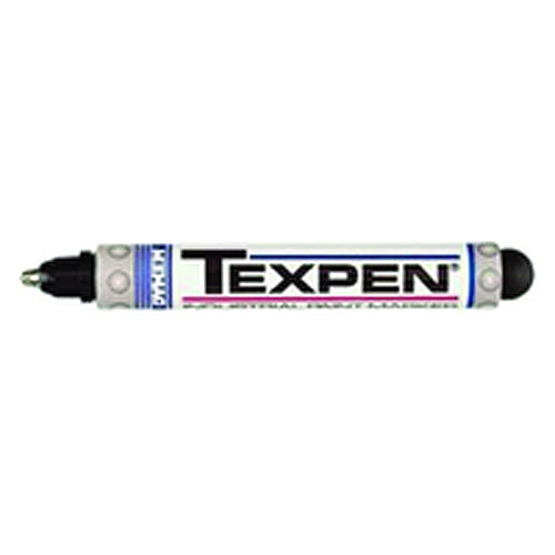 Texpen Medium Marker - Stainless Steel Ball Tip - Black - Industrial Tool & Supply