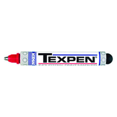 Texpen Medium Marker - Stainless Steel Ball Tip - Red - Industrial Tool & Supply
