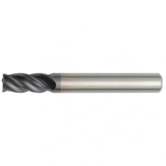 1x1x3x6 4FL .020 Chamfer Carbide End Mill-Round Shank-TiAlN - Industrial Tool & Supply